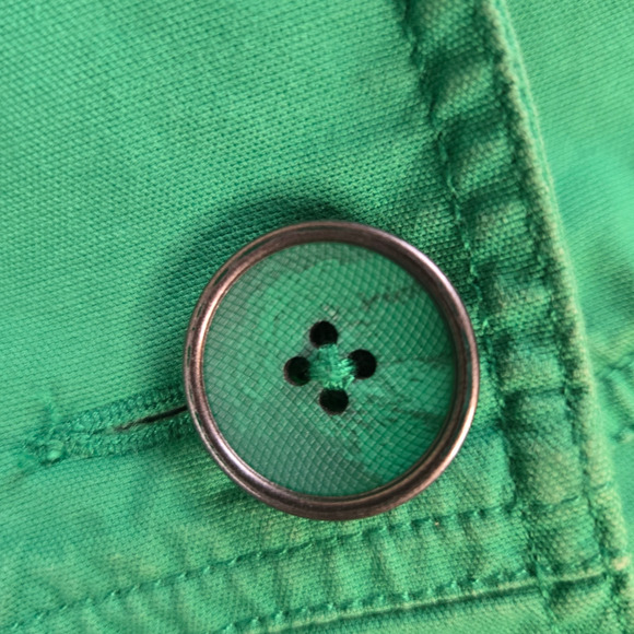 CAbi Verde Green Single Breasted V Neck Twill 5097 Blazer Jacket Size Small - Picture 3 of 8